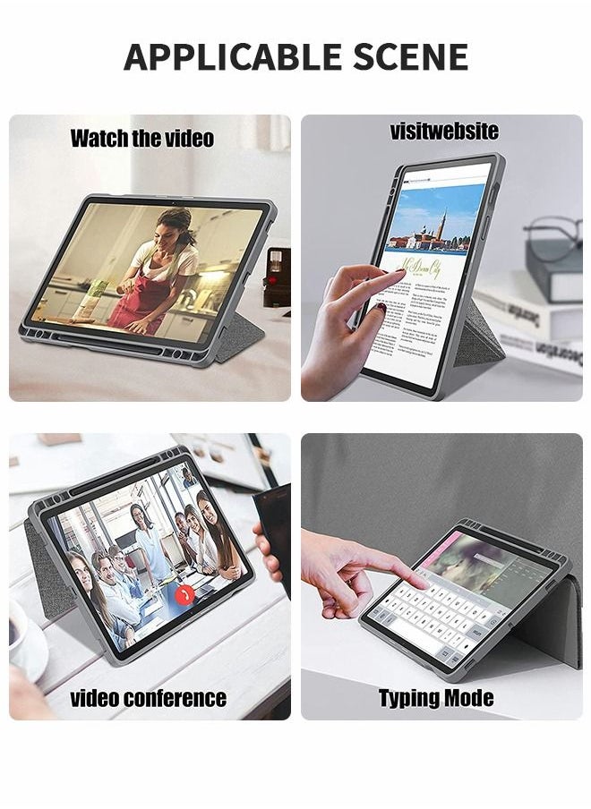 GROIC - Case for Samsung Galaxy Tab S8 Plus 2022 / S7 FE 2021 / S7 Plus 2020 12.4'', High Quality PU Leather and TPU Back Cover, Multi Viewing Angle, Slim Folding Stand Cover, Auto Wake/Sleep with S Pen Stand - Image 1