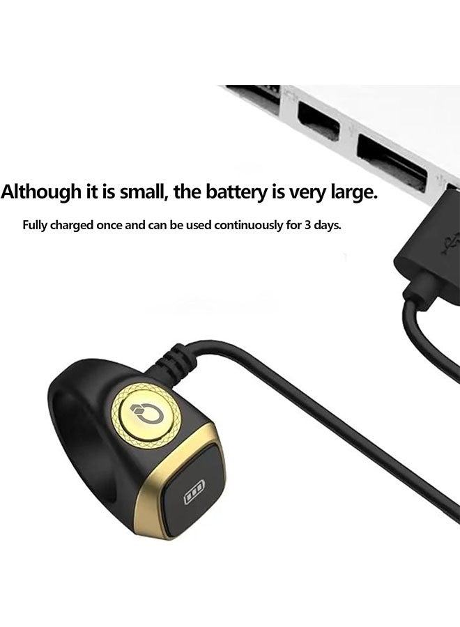 أوشن خاتم ذكي 20 مم ، تذكير توقيت الصلاة ، اتصال بلوتوث ، عداد عرض Oled ، مقاوم للماء ، استهلاك طاقة منخفض (أسود) - Image 2