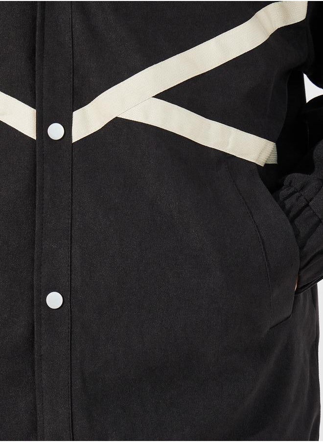 Styli - Contrast Detail Windbreaker Jacket with Button Up Detail - Image 1