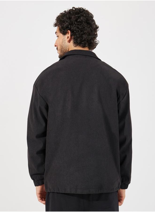 Styli - Contrast Detail Windbreaker Jacket with Button Up Detail - Image 1