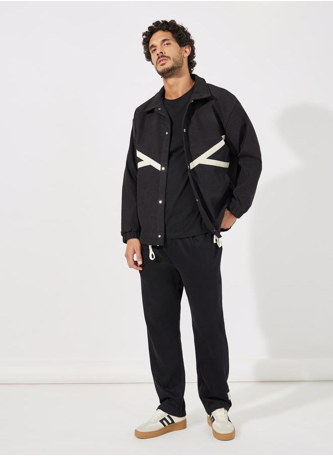 Styli - Contrast Detail Windbreaker Jacket with Button Up Detail - Image 1
