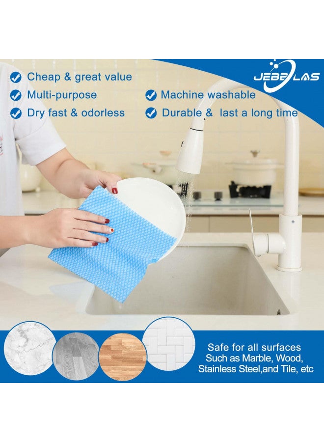 JEBBLAS Disposable Cleaning Towels Dish Towels and Dish Cloths Reusable Towels,Handy Cleaning Wipes,50 Count/Pack,Red - Image 1