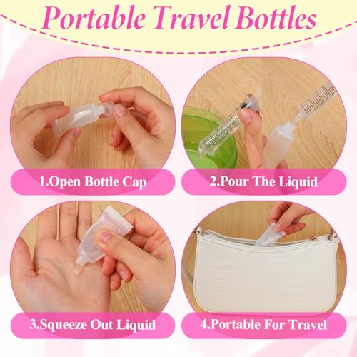Psyqtsuary Refillable Empty Tubes Bottles, 20 Pcs 5ml Portable Travel Tubes with Syringes Clear Refillable Toothpaste Tubes Soft Squeezable Containers for Sample Shampoo Makeup Facial Cleanser Lip Gloss - Image 4