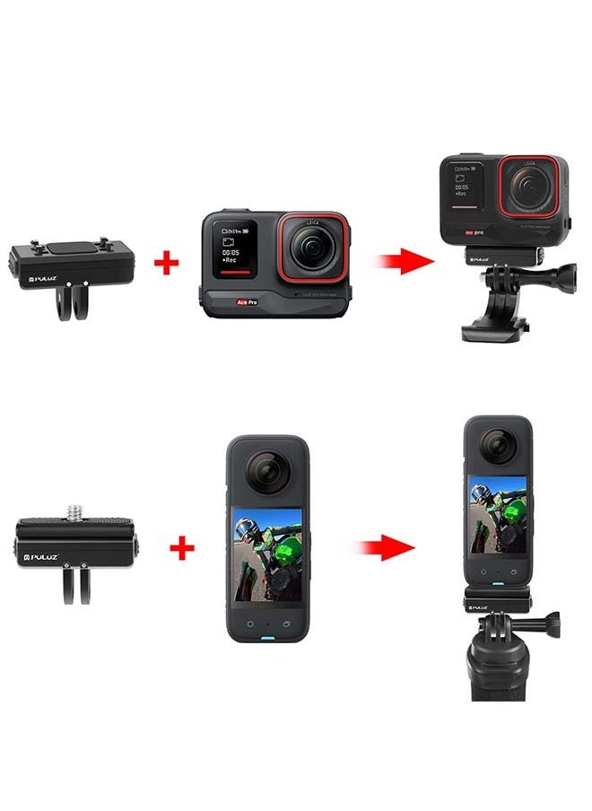 بولوز حامل قاعدة مغناطيسي سريع الفك من PULUZ لكاميرا Insta360 Ace / Ace Pro (أسود)  - Image 4