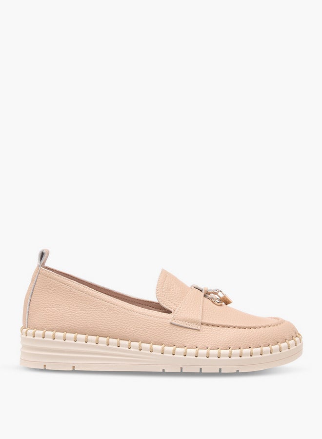 Flora Bella By Shoexpress Textured Slip-On Loafers - Image 3