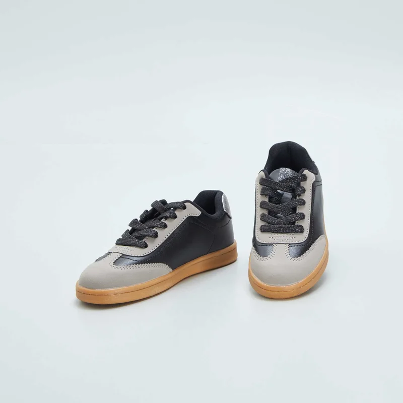 Kiabi Low Top Trainers With Stylish Laces Black
