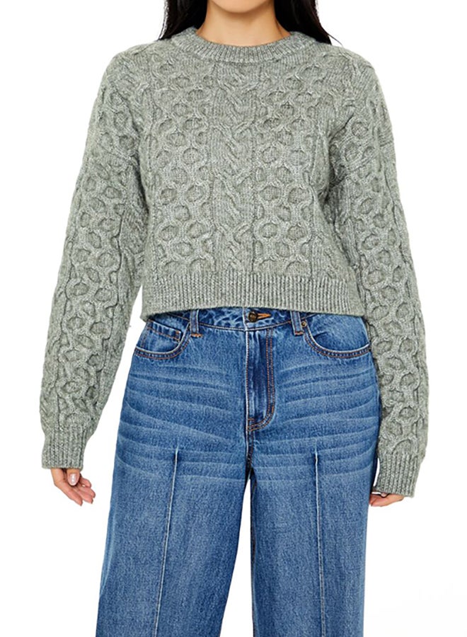 Cable & Honeycomb Knit Sweater