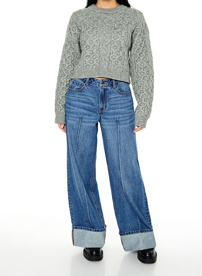 Cable & Honeycomb Knit Sweater