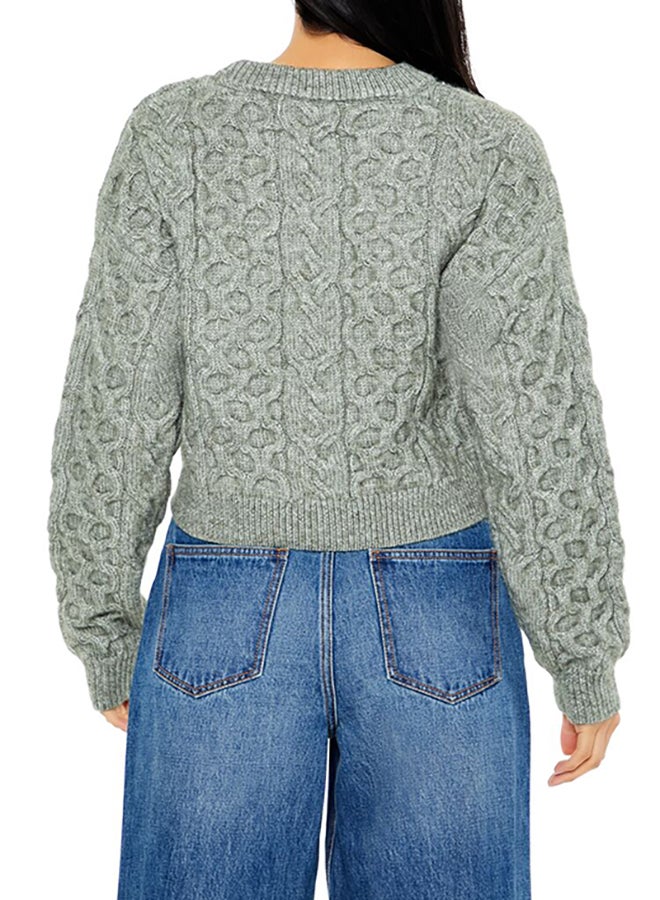 Cable & Honeycomb Knit Sweater