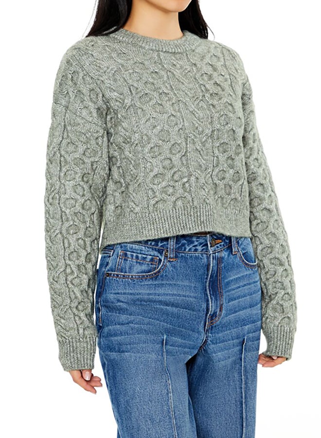 Cable & Honeycomb Knit Sweater