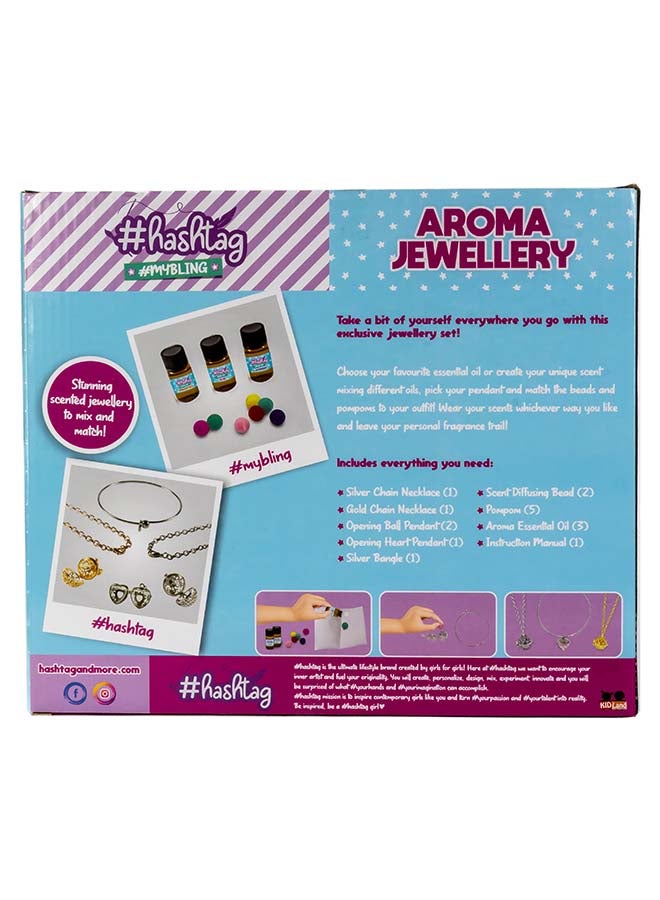 Hashtag Aroma Jewellery DIY Kit – Make Scented Bracelets & Necklaces with Beads & Essential Oils for Girls (Age 6+) - Image 3