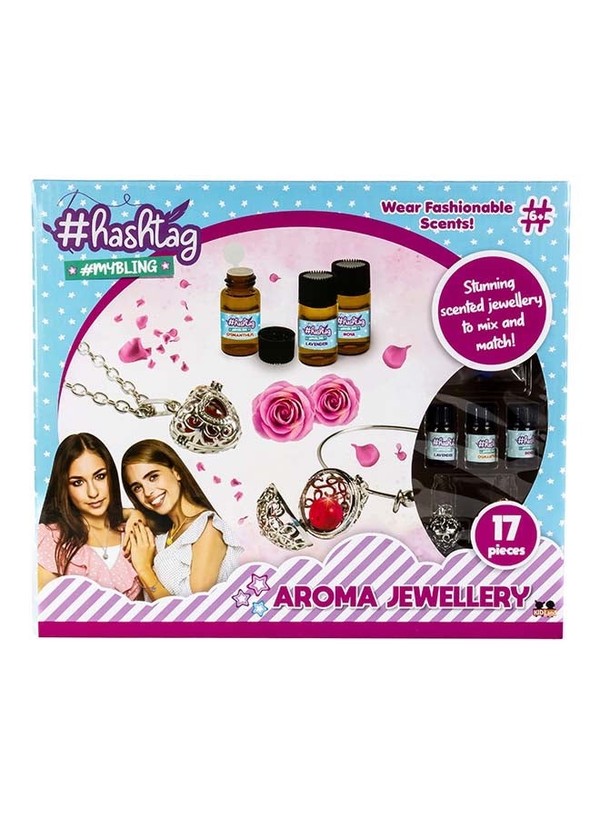 Hashtag Aroma Jewellery DIY Kit – Make Scented Bracelets & Necklaces with Beads & Essential Oils for Girls (Age 6+) - Image 2