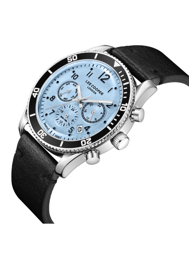 Lee Cooper ساعة متعددة الوظائف للرجال من الجلد LC08260.301 - 42 مم - Image 2