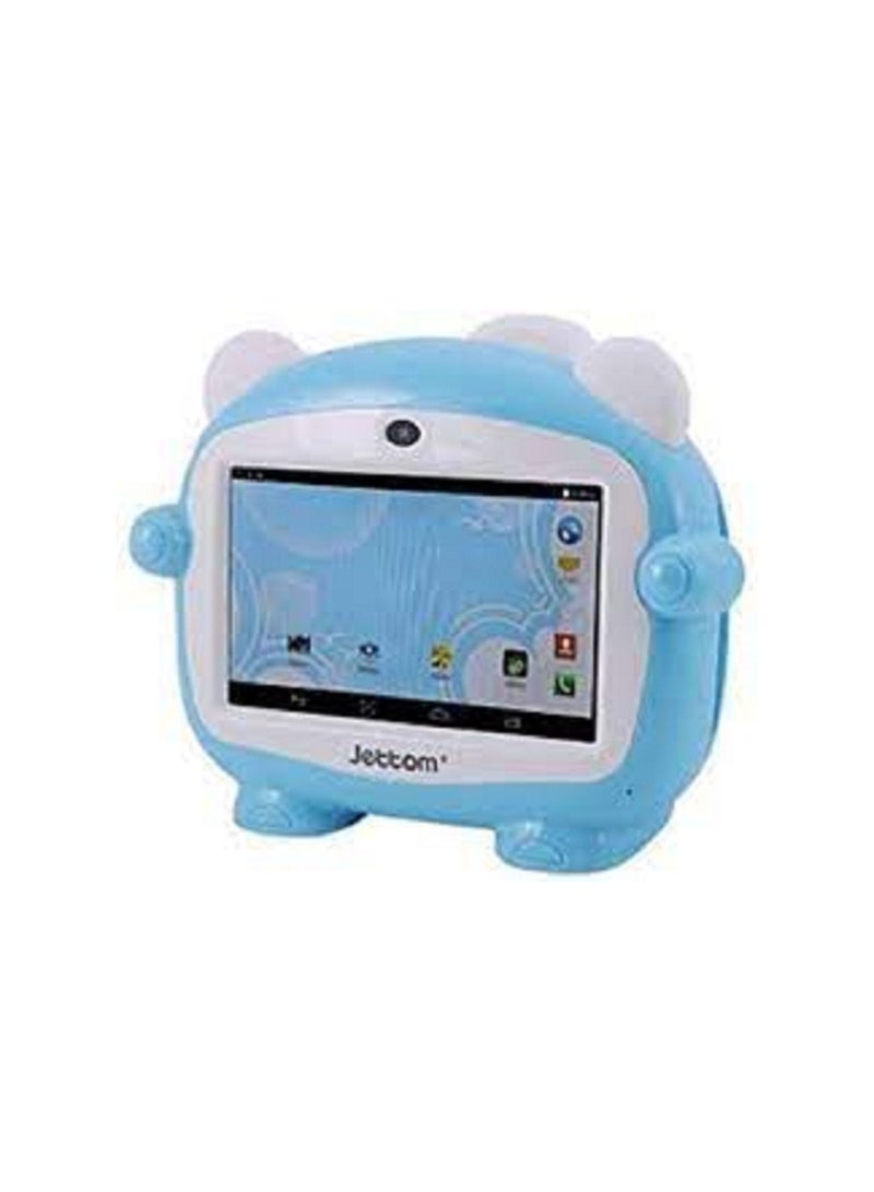 JETTOM KIDS TAB, Play And Learn Kids Tablet, WiFi, Quad Core, Dual Camera, Calling Function - Blue