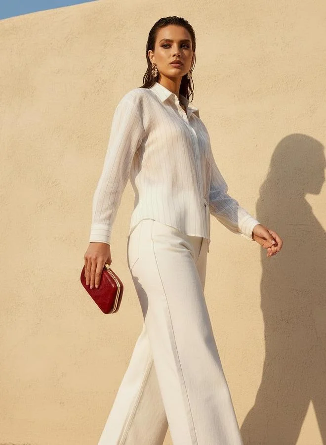 Splash FAV Regular Fit Shirt with Stripes