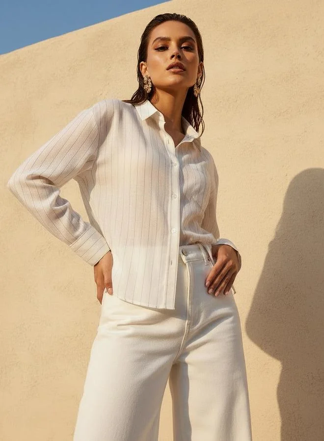 سبلاش فيڤ Regular Fit Shirt with Stripes