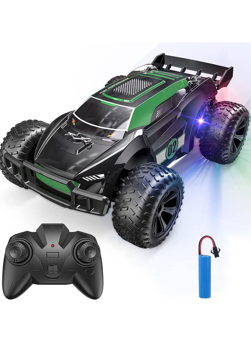 Remote Control Car 2.4GHz Electric RC Racing Cars with 1Rechargeable Power and Lights 1:22 Toy Gift 100mins Running - Image 1