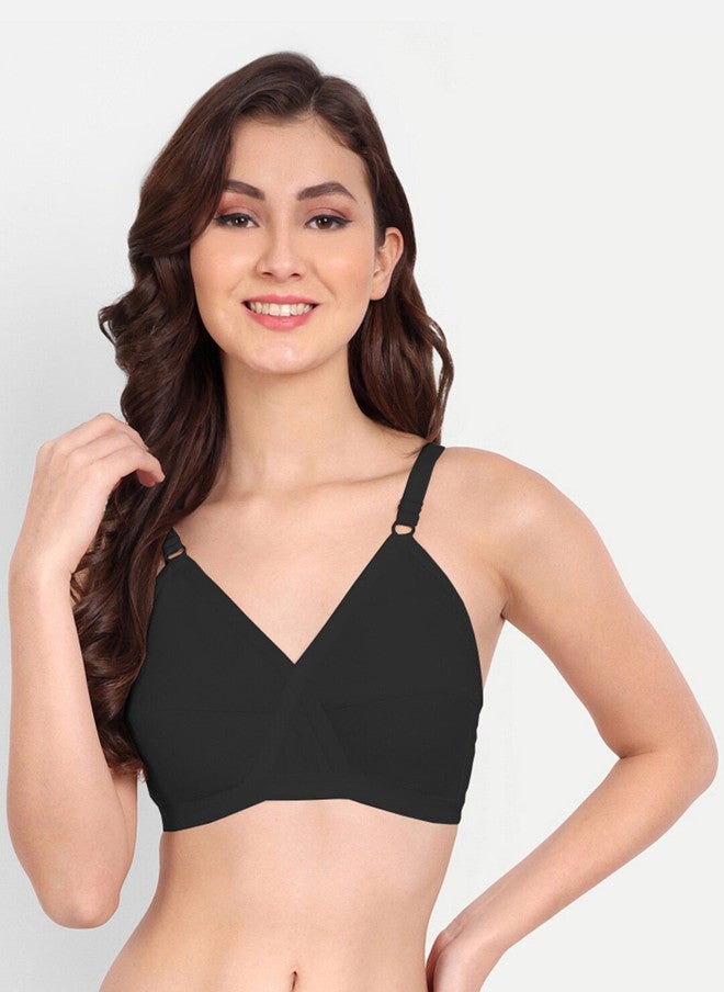 FIMS حمالة صدر قطنية يومية كاملة التغطية بدون حشوة من فIMS - Image 1