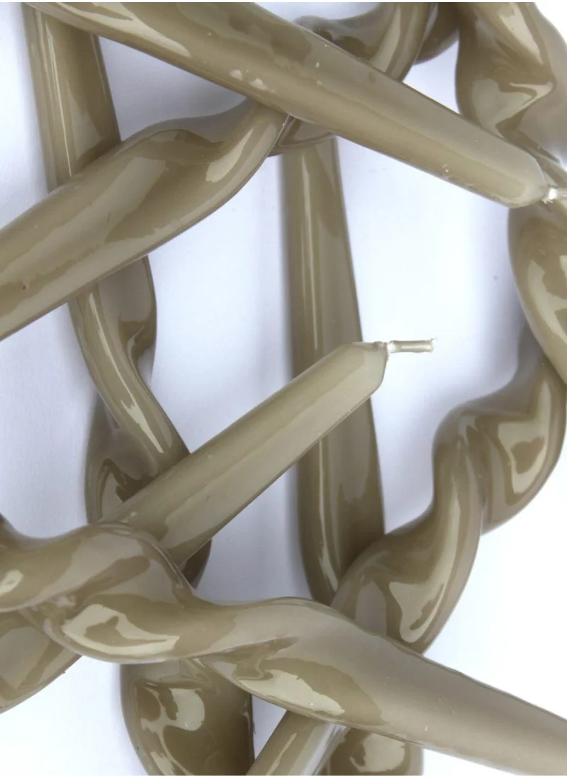 مايجن Twisted Taper Candle - Mink