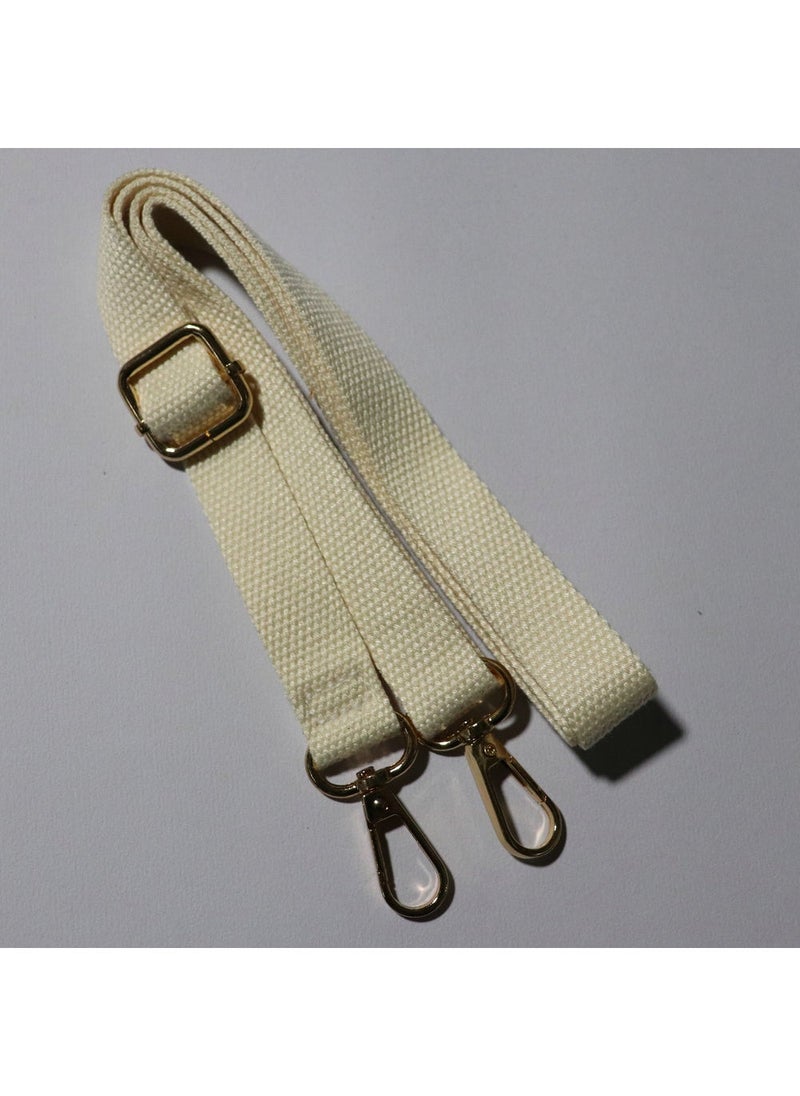 Generic Luggage Accessories Crossbody Bag Bag Accessories Strap Adjustable Womens Bag Shoulder Colorful Shoulder Strap Strap Off-white bright gold buckle 