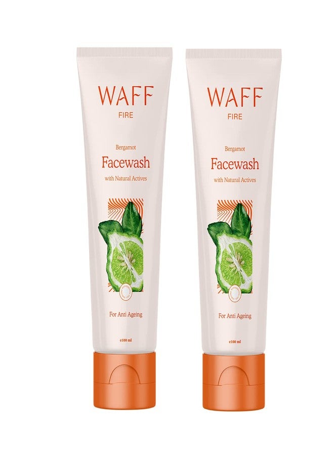 WAFF Bergamot Face Wash | Hydrating & anti-aging | Boosts collagen, reduces fine lines & restores glow | Deep moisturizing & nourishing | Sulfate-paraben-free, vegan | Unisex & all skin types | Pack 2 - Image 1
