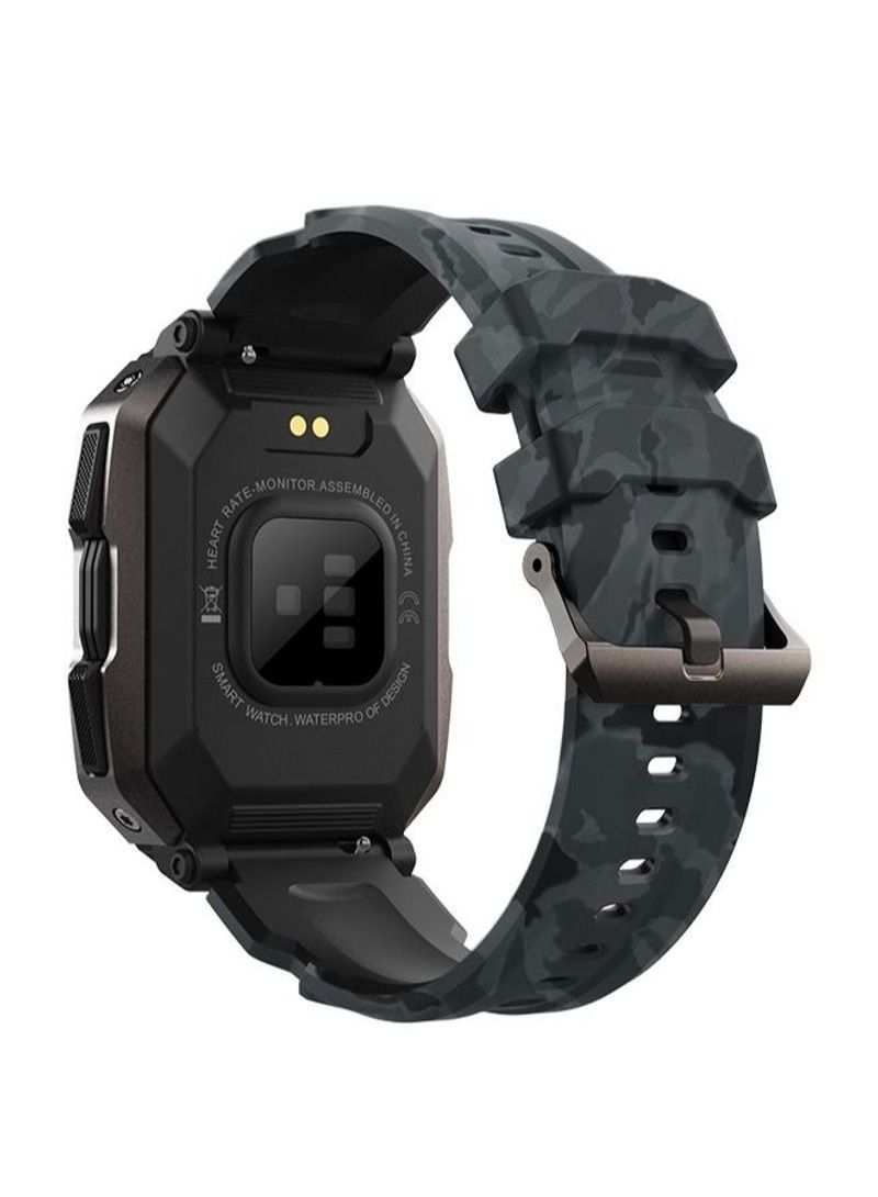 NIBEMINENT Fitness Tracker Watch Compatible with IOS & Android Camouflage Black - Image 5