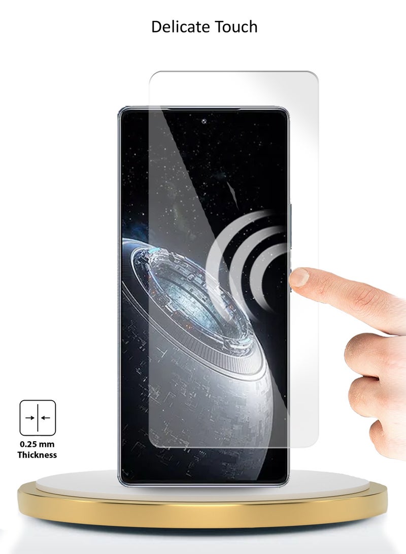 دبليو تيك واقي شاشة من الزجاج المقوى من انفينيكس جي تي 20 برو 5 جي 2024 بريميوم سيريز 9H 2.5D - شفاف - Image 5