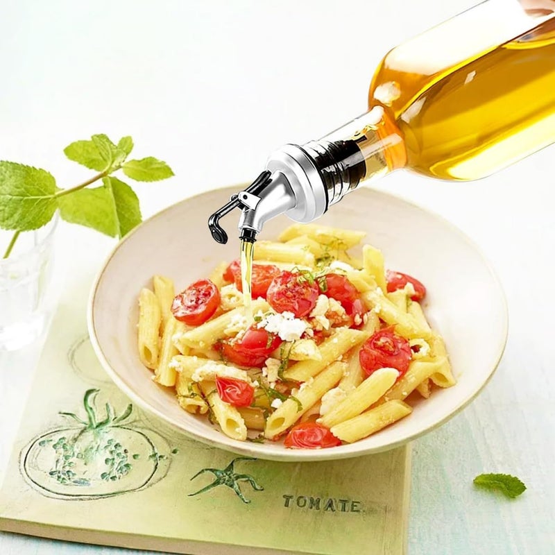 UREVO 2 Pcs Oil Dispenser Bottles Set - 500ml Glass Olive Oil and Vinegar Dispenser with Pourers, Funnel, and Labels - Image 3