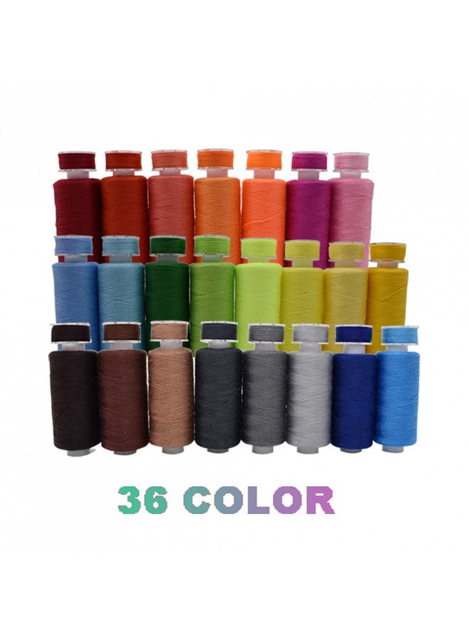 Renashed 72Pcs Bobbins Sewing Threads Kit, 36 Colors Spools 360Yards per Polyester Thread, 36 Colors Prewound Bobbin with Case for Hand Machine Sewing - Image 4