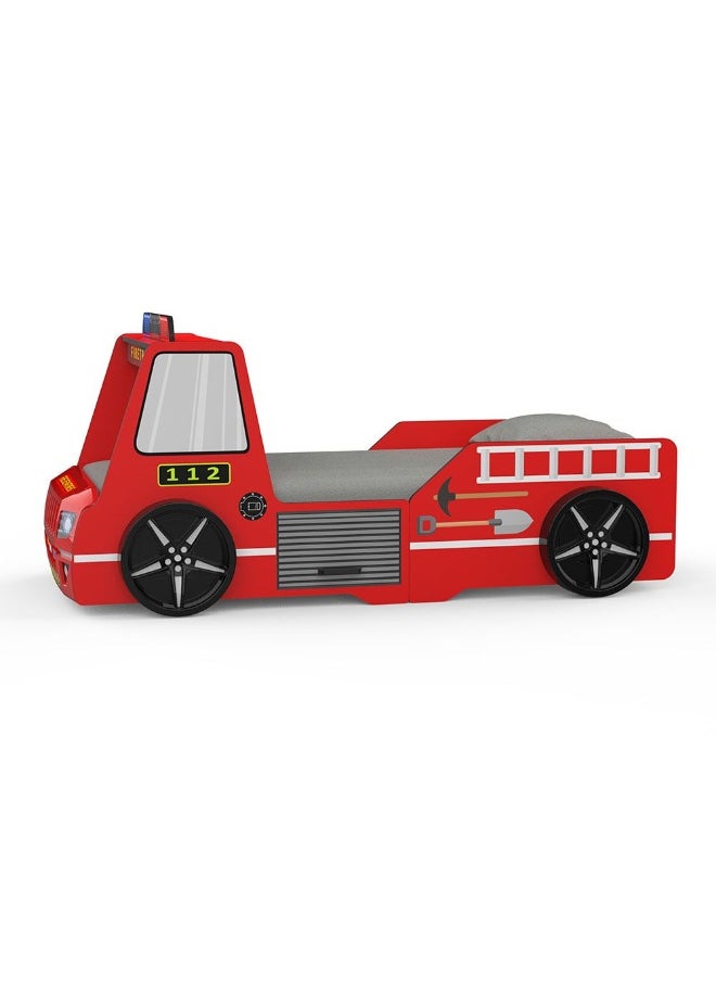 Kinder Fire Truck 90X190 Car Bed Sturdy Modern Design Wooden Single Bed Frame Furniture Quiet And Comfortable Bed (Mattress Not Included) Made In Turkey L225Xw119Xh80Cm-Red - pzsku/Z0B2DF79200D0BC56F819Z/45/_/1731934374/73f13f6b-e3fa-4366-88b9-ed06a62d75ea