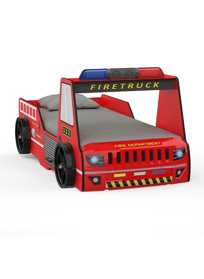 Kinder Fire Truck 90X190 Car Bed Sturdy Modern Design Wooden Single Bed Frame Furniture Quiet And Comfortable Bed (Mattress Not Included) Made In Turkey L225Xw119Xh80Cm-Red - pzsku/Z0B2DF79200D0BC56F819Z/45/_/1731934376/4163121e-f0ef-46fa-aa9c-d861390380f9