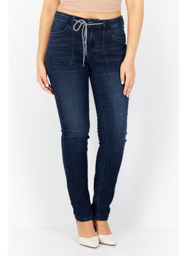 Zero Women Regular Fit Stretchable Denim, Navy Blue  - Image 1