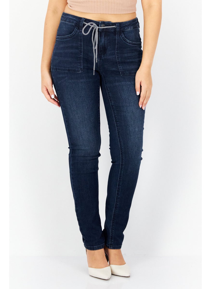 Zero Women Regular Fit Stretchable Denim, Navy Blue  - Image 1