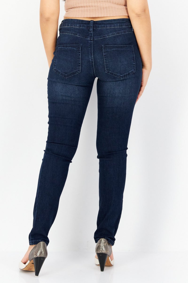 Zero Women Regular Fit Stretchable Denim, Navy Blue - Image 2