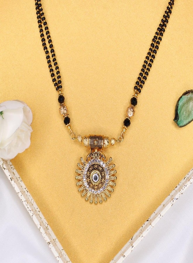 Confidence Traditional Black Beads Mangalsutra Accessory for Wedding Women Wives and Ladies - Image 4
