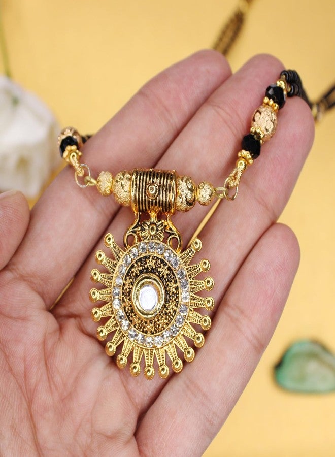 Confidence Traditional Black Beads Mangalsutra Accessory for Wedding Women Wives and Ladies - Image 3