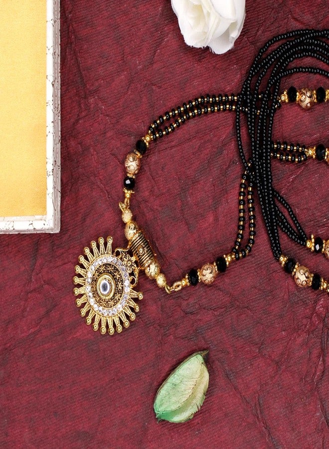Confidence Traditional Black Beads Mangalsutra Accessory for Wedding Women Wives and Ladies - Image 5