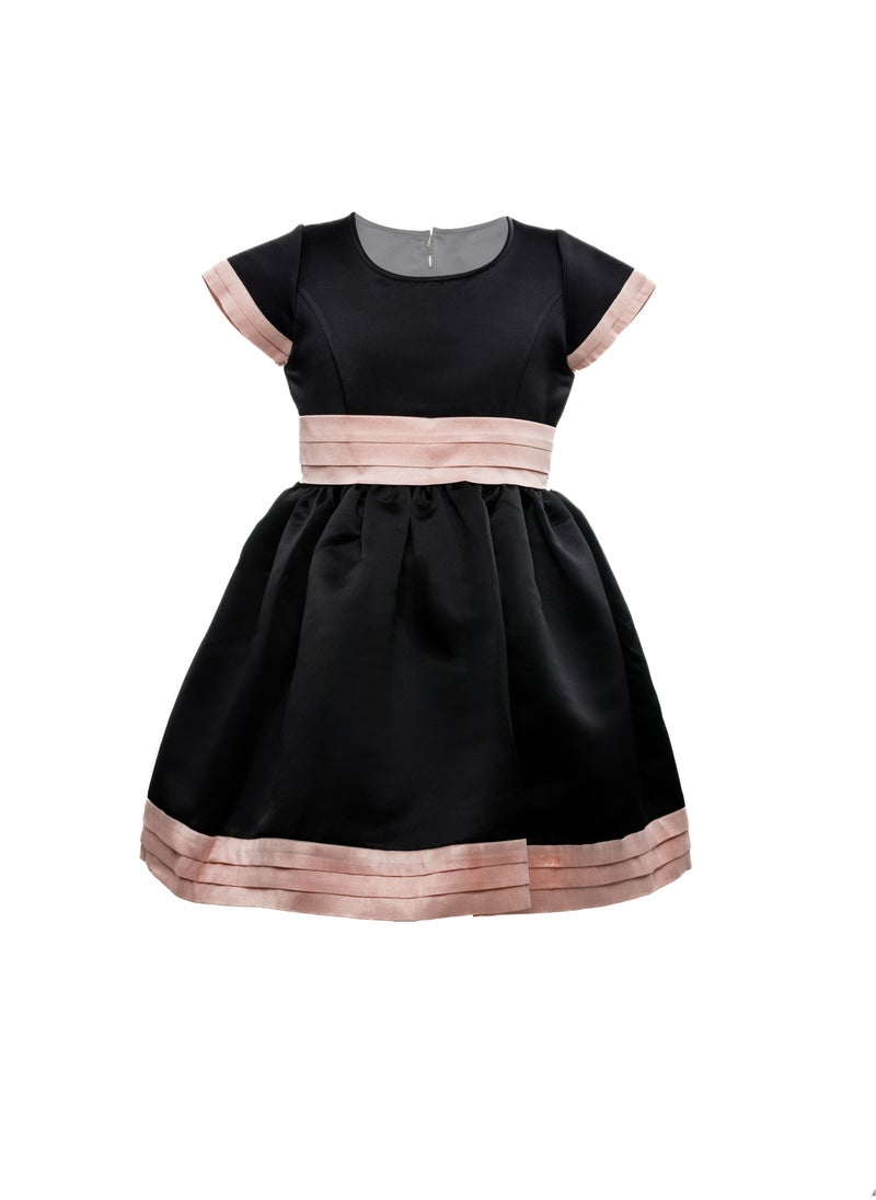 Queen - STRIPY BLACKSTRIPY BLACK Girls Party Dress, Princess Dress Party Wear Wedding Evening Formal Pageant Dance Gown for Birthday Kid Girls Elegant - Image 1