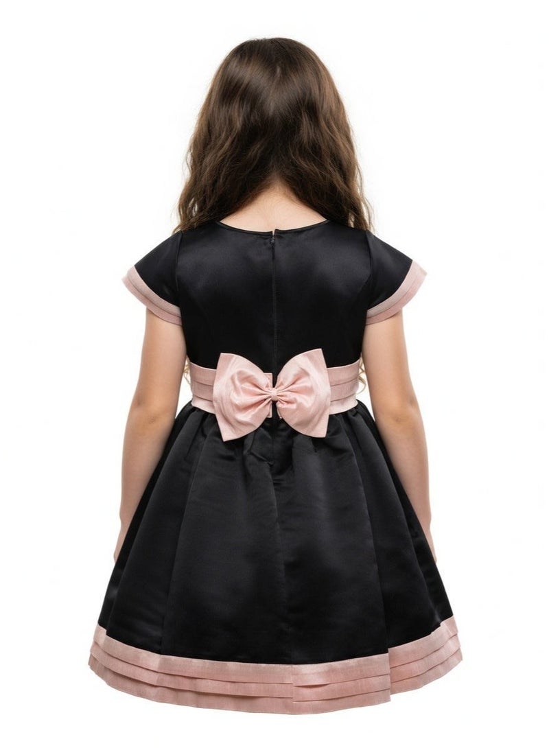 كوين فستان حفلات للفتيات بتصميم ممشي رائع، فستان الأميرة لحفلات الزفاف والسهرات الرسمية وحفلات الرقص لأعياد الميلاد للفتيات الصغيرات الأنيقات - Image 2