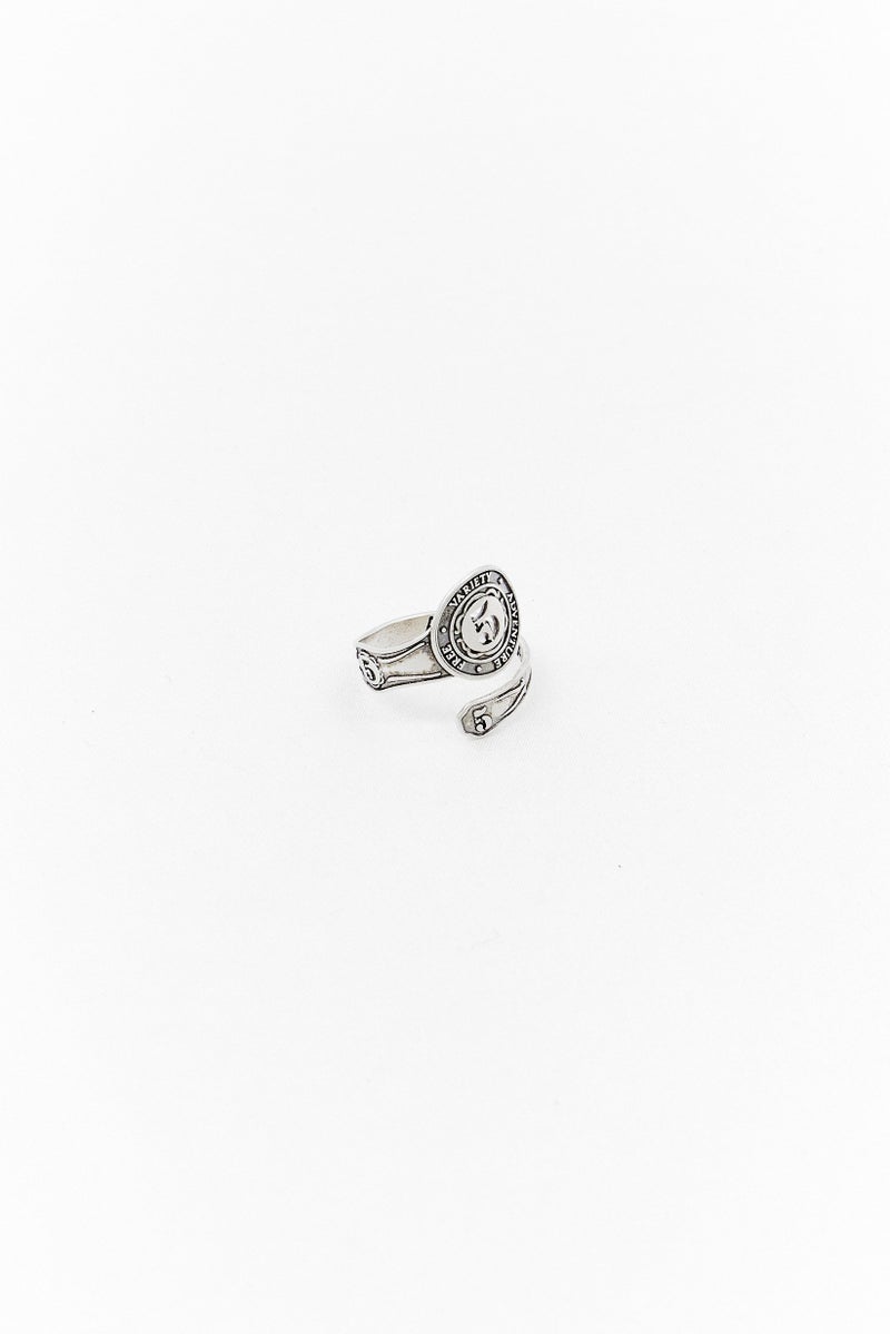 ALEX AND ANI Women Number Five Spoon Sterling Ring, Silver  - Image 1