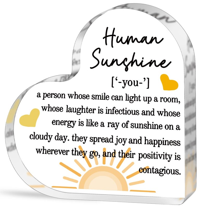 TuSuQing Valentines Day Thank You Gifts for Women Friends Coworkers Doctor Nurse Appreciation Gifts for Teacher Inspirational Mom Aunt Sister Daughter Stocking Stuffers Human Sunshine Home Office Desk Decor - Image 1