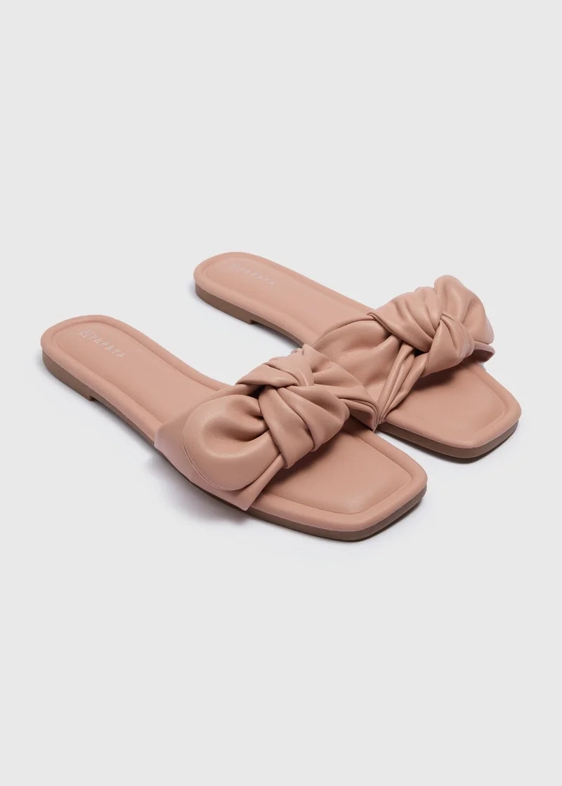 Matalan Nude Knot Mule Sandals