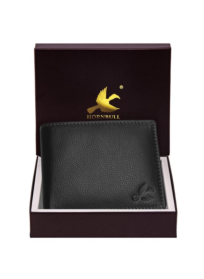 HORNBULL HORNBULL Men's Stylist Black Genuine Leather Wallet with RFID Protection | Branded Gift Wallet for Men  - Image 2