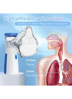 Ultrasonic Portable Nebulizer, USB Rechargeable Portable Nebulizer with Mouthpiece, Nebulizer Machine for Adults & Kids with Auto Clean, Travel, Home, Daily use - pzsku/Z0B2E5AFCAE2D14297C75Z/45/_/1684141354/33c45626-872f-444d-8f7e-85ede3241a61