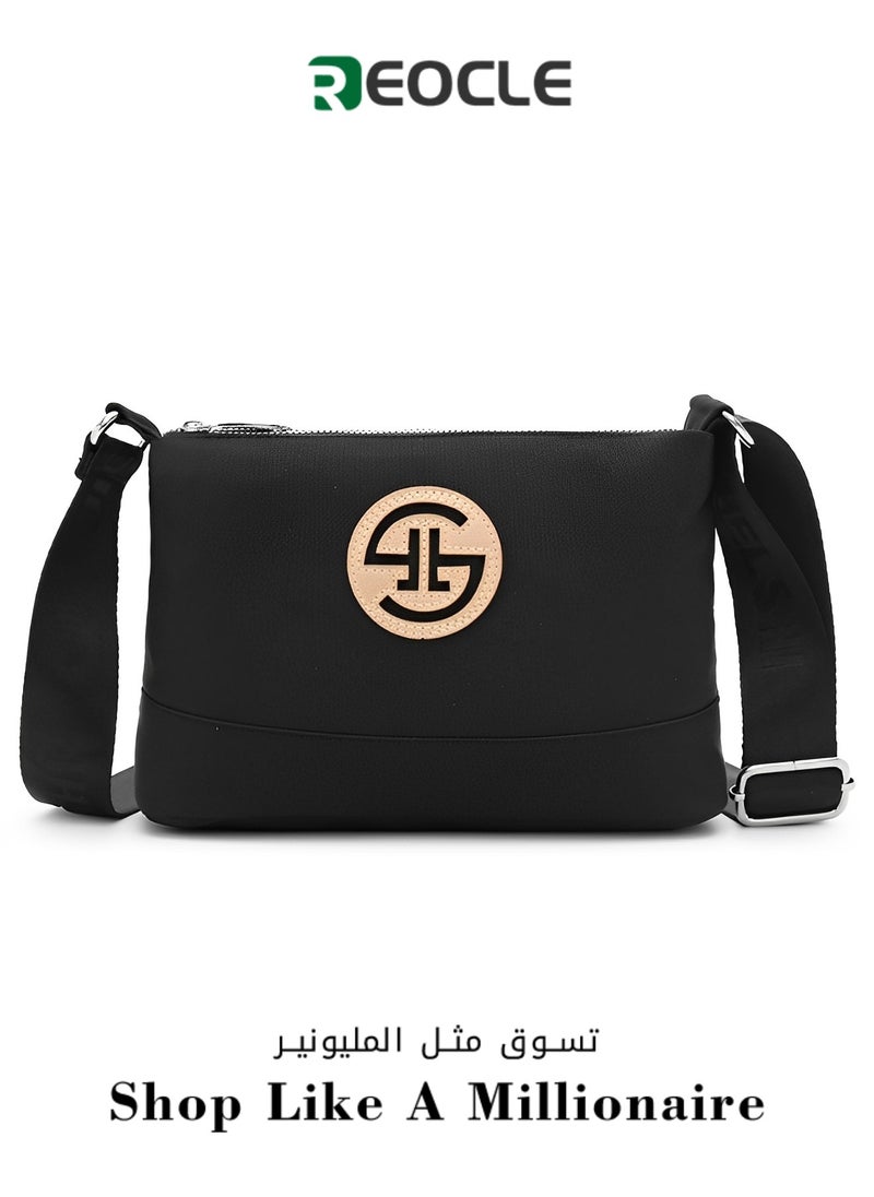 REOCLE Women's Shoulder Handbags Fashion Vegan Leather Crossbody Bag with Adjustable Strap & Large Capacity & Simple Style Shoulder Purse for Ladies  - Image 1