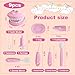 Ceonam 9Piece Dental Pretend Play Set Educational Dentist Play Kit with Teeth Model Toothbrush Dental Mirror Syringe Toothpaste Tray and Dental Tools Fun Pretend Play Doctor Kit for Kids Pink - Image 4