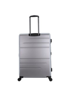 Discovery Discovery Patrol Hardside Check-In Large Travel Suitcase, 100% PC Durable Ultra Lightweight Hard Shell Expandable Luggage, 4 Double Wheel, TSA Lock Trolley Bag Black (71 cm/28 Inch) Silver.  - Image 3