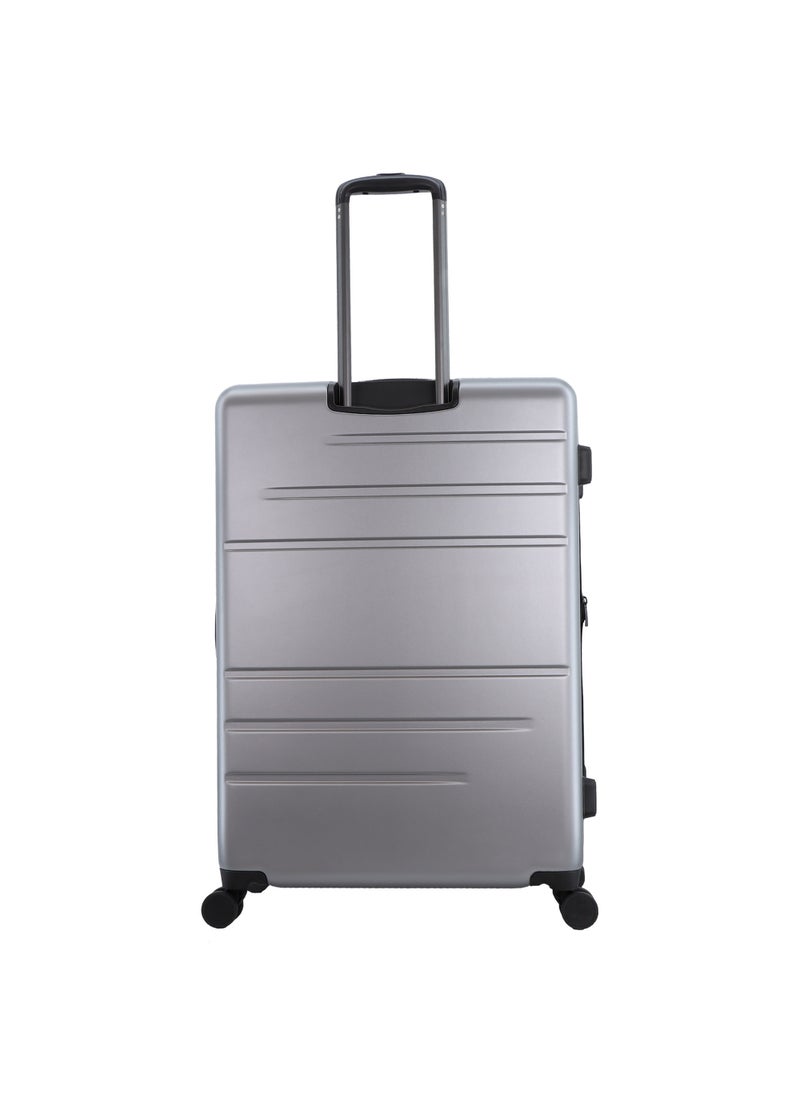 Discovery Patrol Hardside Check-In Large Travel Suitcase, 100% PC Durable Ultra Lightweight Hard Shell Expandable Luggage, 4 Double Wheel, TSA Lock Trolley Bag Black (71 cm/28 Inch) Silver. - pzsku/Z0B2E5FC75F8F141CCBE0Z/45/_/1720621371/7df422be-6955-4019-a7af-55ae23157f3f