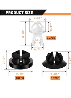 Y&D Front Hood Support Rod Clip Set For Honda, Prop Grommet Holder 30 Pieces,  - Image 4