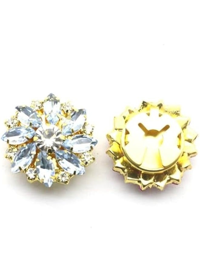 Rhinestone on Covers, on Covers for Women Blouses, Detachable Shirt on Clips ons Jewelry, Crystal Fancy ons for Clothing Decorative ons for Crafting, DIY (12PCS) X  - Image 1
